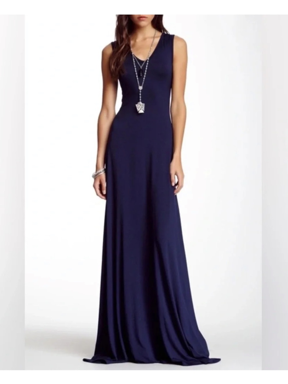 Go Couture $169 V-Neck Sleeveless Maxi Dress